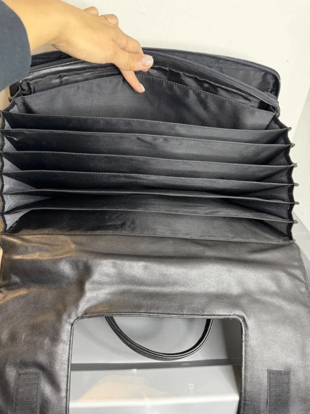 Black Leather Men's Business Bag Briefcase 💼